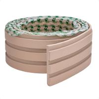 Painel Ripado Laminado De Eva Autocolante Flexível Rolo 5mt Creme - 1