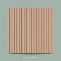 Painel Ripado Laminado De Eva Autocolante Flexível Rolo 5mt Creme - 2