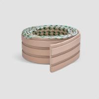 Painel Ripado Laminado De Eva Autocolante Flexível Rolo 5mt Creme - 5