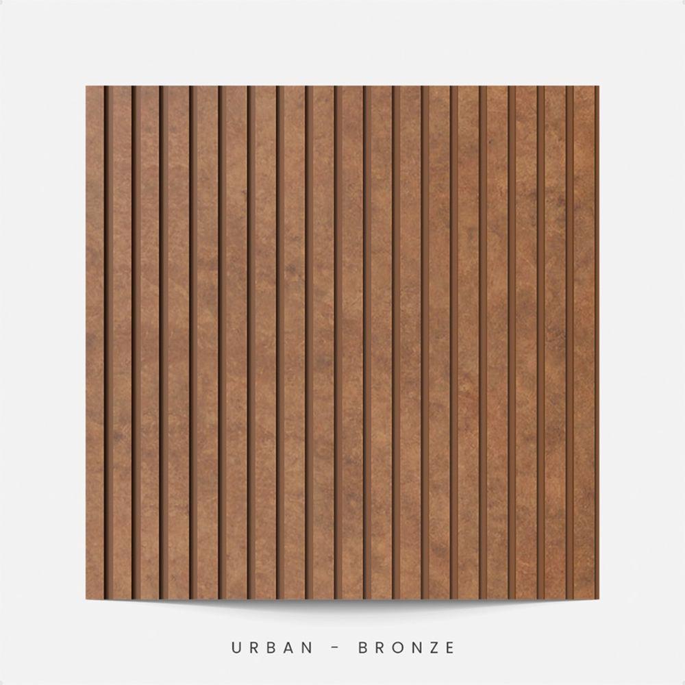 Painel Ripado Laminado Autocolante Flexível Amadeirado 5mt Bronze Com Textura Amadeirado - 5