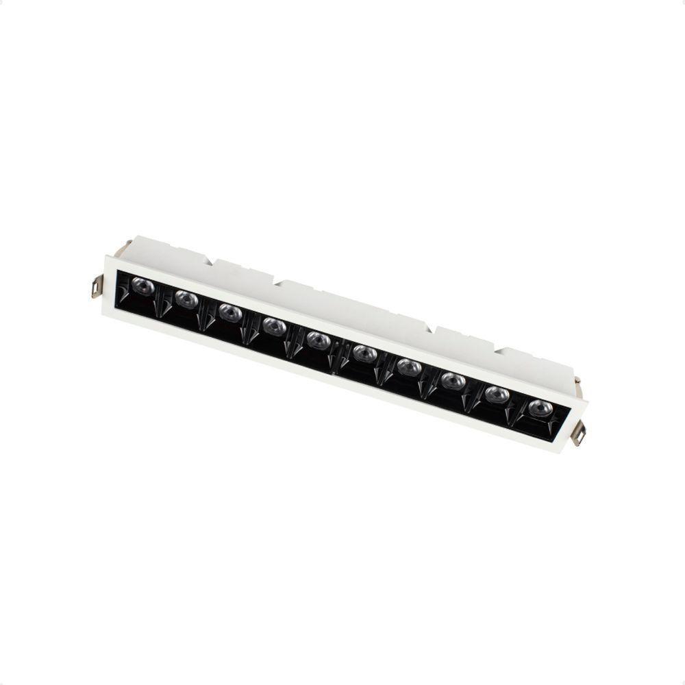 Spot De Led Embutir Taschibra Arch Pontual 20w 2700k Bivolt Branco Com Preto - 1