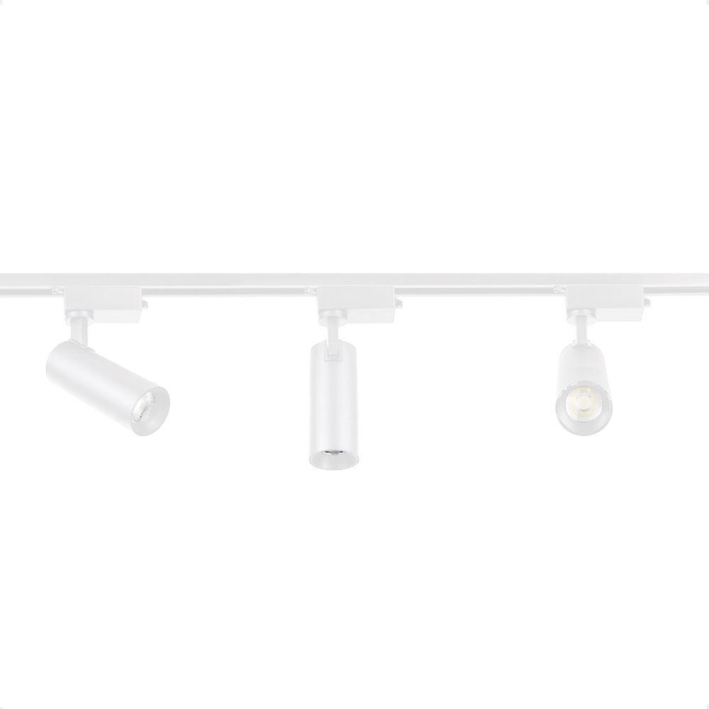 Trilho Eletrificado De Led Blumenau Com 3 Spots Branco Bivolt 6500k Frio - 1