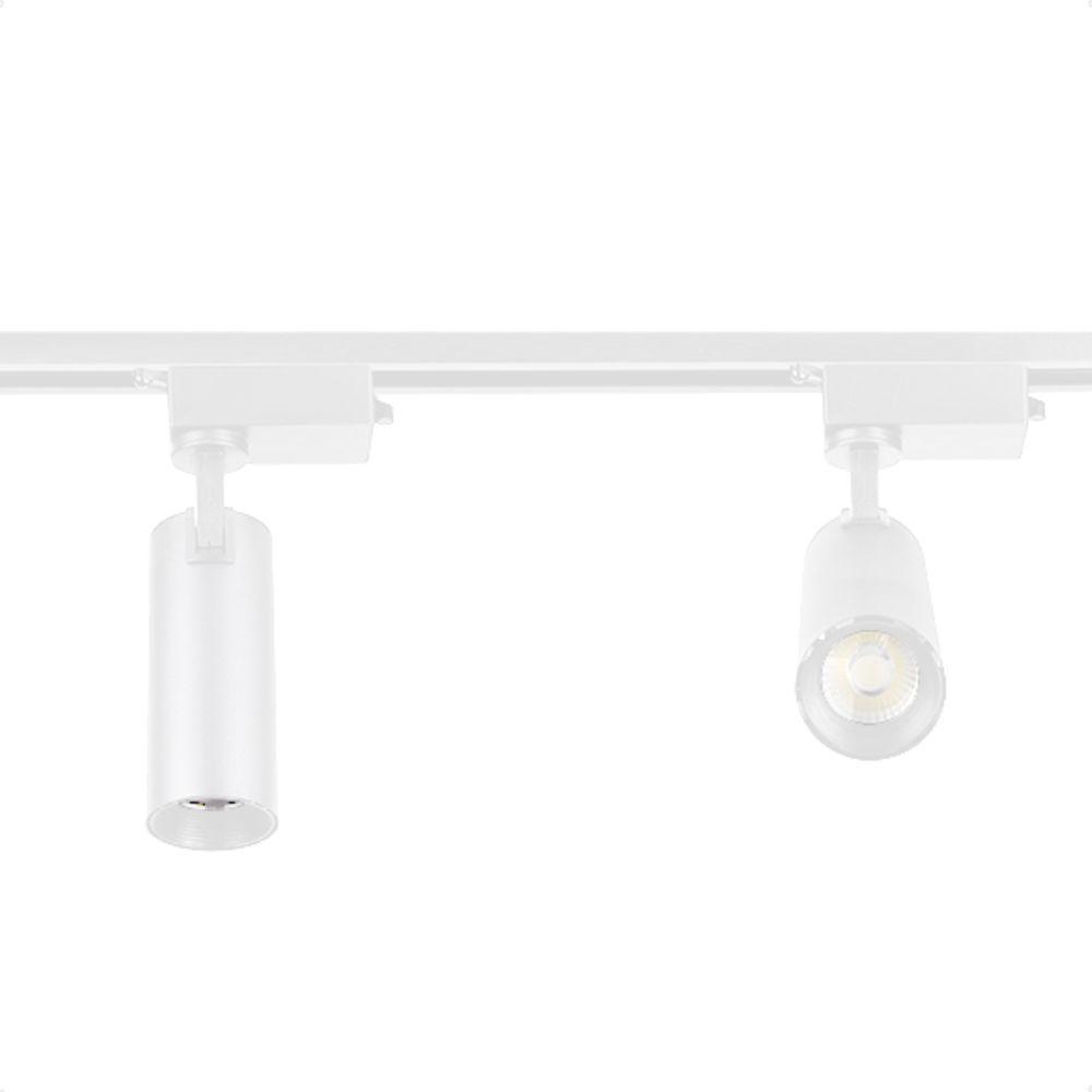 Trilho Eletrificado De Led Blumenau Com 3 Spots Branco Bivolt 6500k Frio - 3