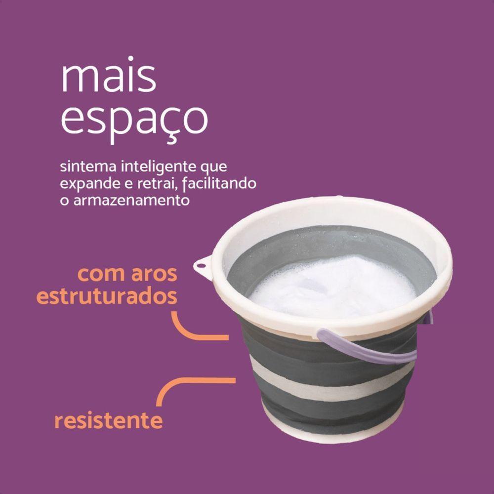 Balde Retrátil De Plástico 5 Litros Multiuso Simplo - 4
