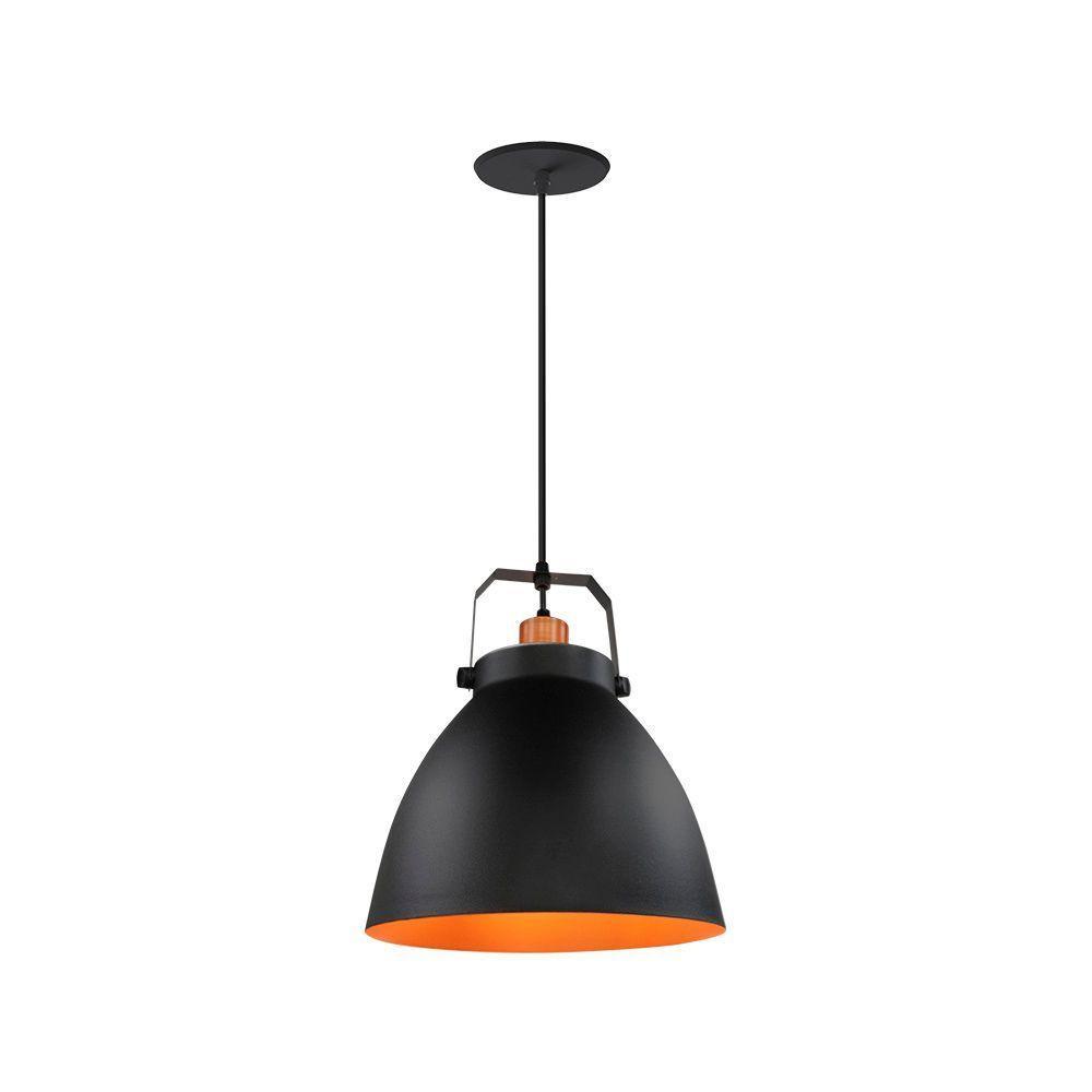 Lustre Pendente Taschibra Navy E27 Bivolt Preto - 3