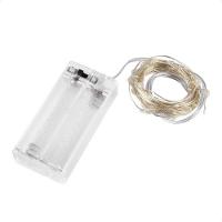 Fio De Luz Fada Cordão De Led 5m 50 Leds A Pilha Taschibra 3000k Luz Quente - 2