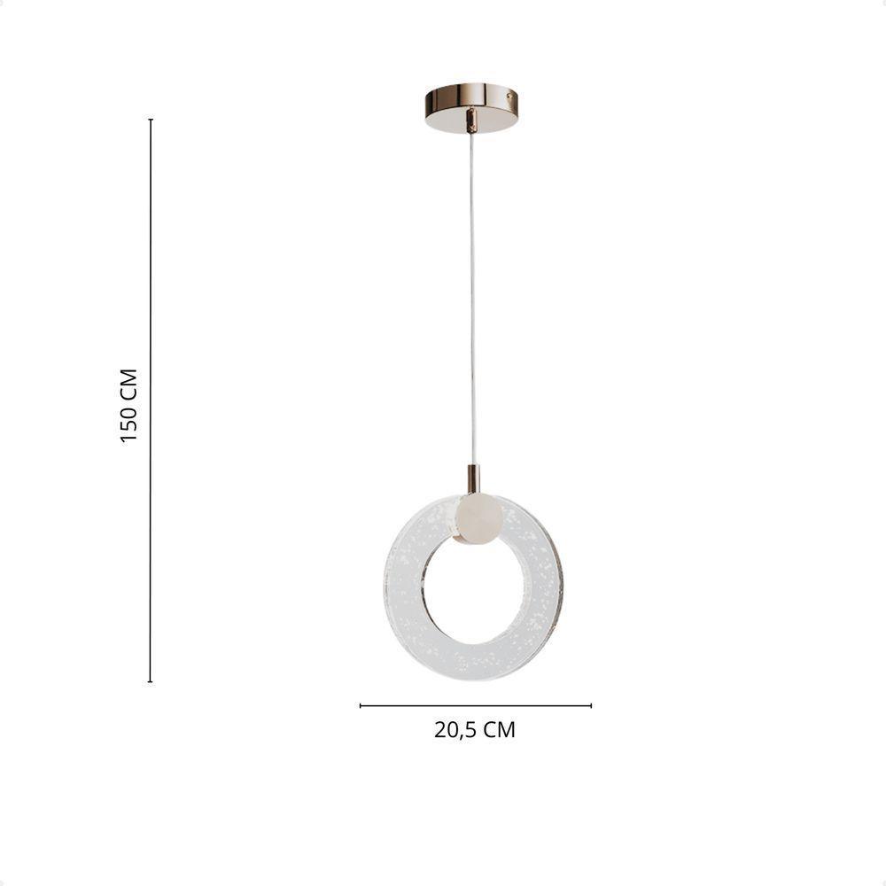 Pendente Led Moderno Taschibra Ravi Luz Quente 3000k Bivolt - 2