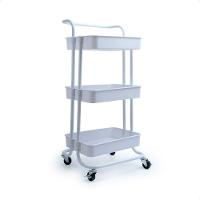 Carrinho Organizador Oikos Multiuso Com 3 Prateleiras Branca - 9