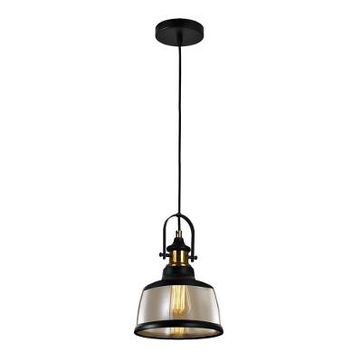 Lustre Pendente Vintage Soho âmbar Com Preto E27 Bivolt Blumenau