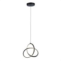 Pendente Led Moderno Taschibra Catar 15w Luz Quente 3000k Bivolt Preto - 1