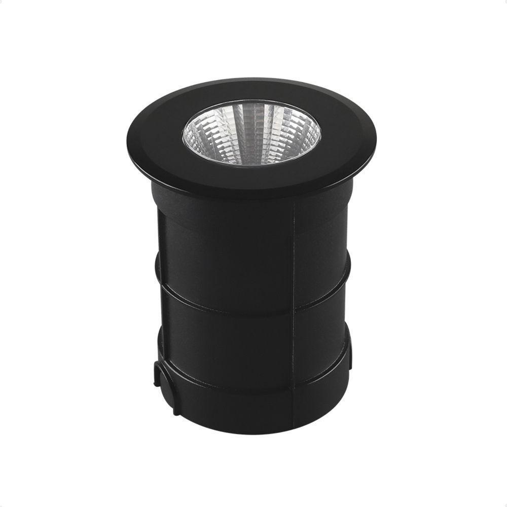 Embutido De Solo Led Taschibra Thin 6w Redondo Bivolt Preto - 5