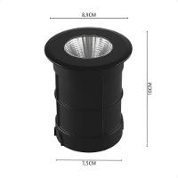Embutido De Solo Led Taschibra Thin 6w Redondo Bivolt Preto - 2