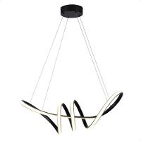 Pendente Led Moderno Taschibra Loop 38w Luz Quente 3000k Bivolt Preto - 1