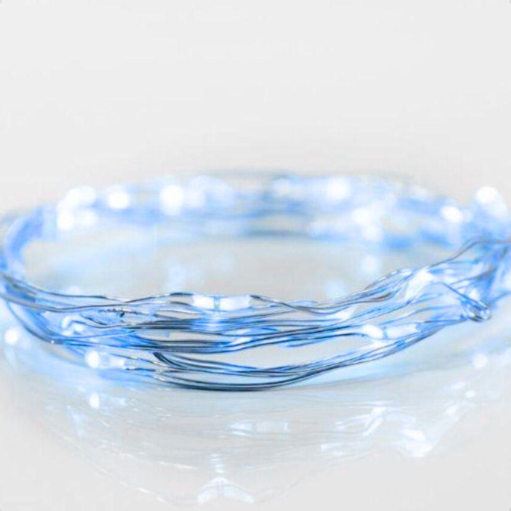 Fio De Luz Fada Cordão De Led 5m 50 Leds A Pilha Taschibra Azul - 4