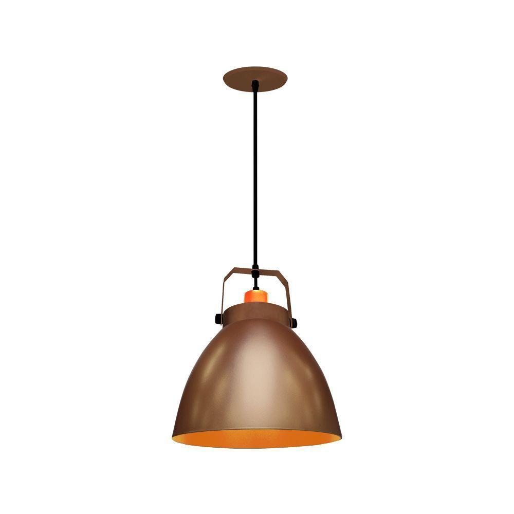 Lustre Pendente Taschibra Navy E27 Bivolt Cobre - 2