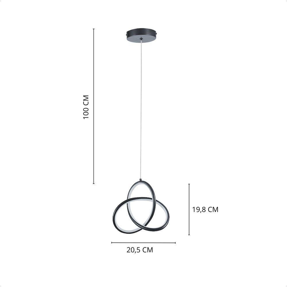 Pendente Led Moderno Taschibra Catar 15w Luz Quente 3000k Bivolt Branco - 2