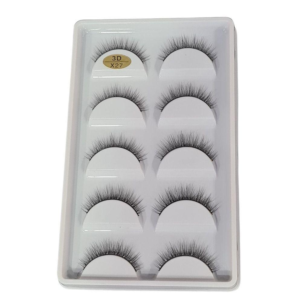 Cílios 3d Com 5 Pares Tipo x27 - 1