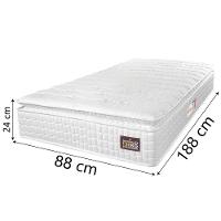 Colchão Solteiro Espuma D33 Pillow Top Van Gogh 88x188x24cm Branco Hellen - Suporta Até 120 Kg Branco - 3