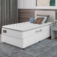 Cama Box Solteiro Colchão Espuma D33 Pillow Top New Millenium 88x188x57cm Branco Hellen – Suporta Até 120 Kg Por Pessoa - 5