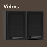 Cozinha Compacta De Aço 6 Portas 3 Vidros 2 Gavetas Bertolini Grafite - 7