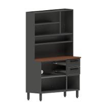 Cozinha Compacta De Aço 6 Portas 3 Vidros 2 Gavetas Bertolini Grafite - 8