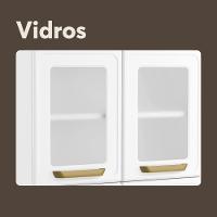 Cozinha Compacta De Aço 6 Portas 3 Vidros 2 Gavetas Bertolini Branco - 8