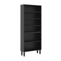 Armário De Aço 80cm 6 Portas 2 Vidros Linha Estilo Bertolini Grafite - 5