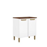 Balcão De Aço Para Cooktop 2 Portas Bella Bertolini Branco - 1