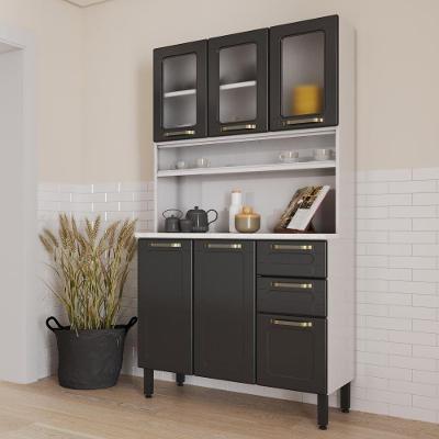 Cozinha De Aço Compacta 6 Portas Linha Colors Bertolini Grafite