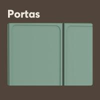 Armário Aéreo De Aço 3 Portas Vidro Bella Bertolini Verde Branco - 3