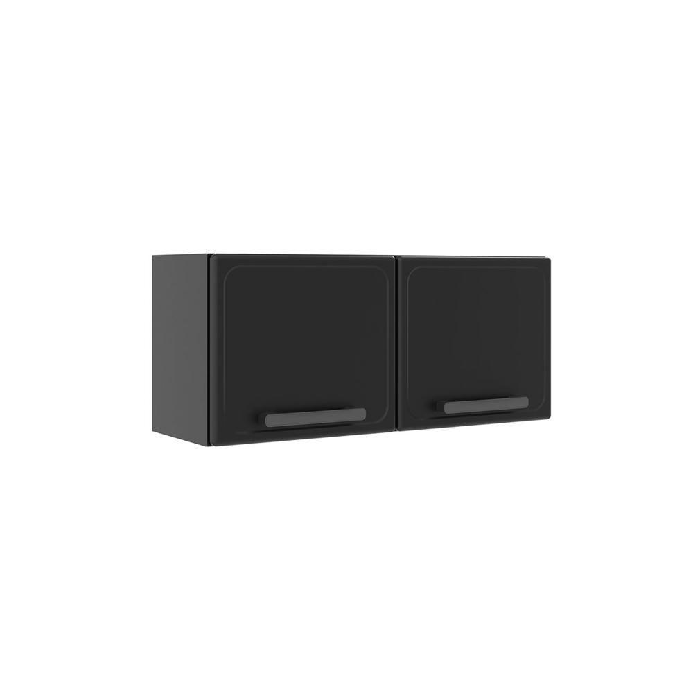 Armário Aéreo De Aço Com 2 Portas Linha Estilo Bertolini Grafite - 1