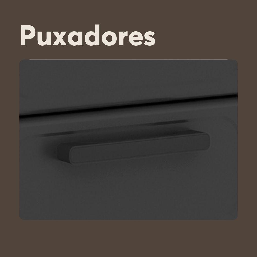 Armário Aéreo De Aço Com 2 Portas Linha Estilo Bertolini Grafite - 2