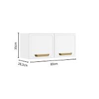 Armário Aéreo De Aço Com 2 Portas Bella Bertolini Branco - 4