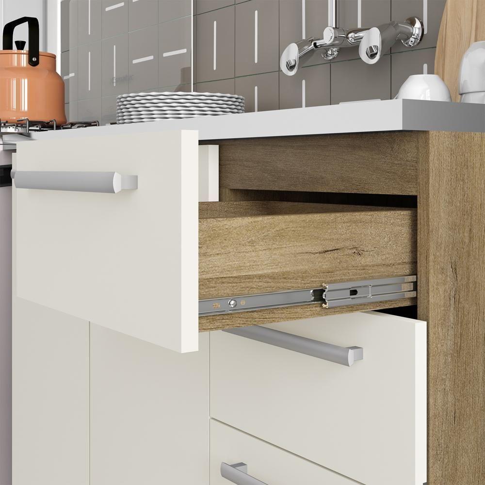 Cozinha Compacta 5 Portas 2 Gavetas Dakar Samba Bertolini Carvalho - 4