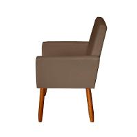 Poltrona Decorativa Mel Material Sintético Marrom Sky Mobile - 2