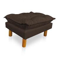 Kit Poltrona Amamentação Sara E Puff Veludo Marrom Sky Mobile - 2