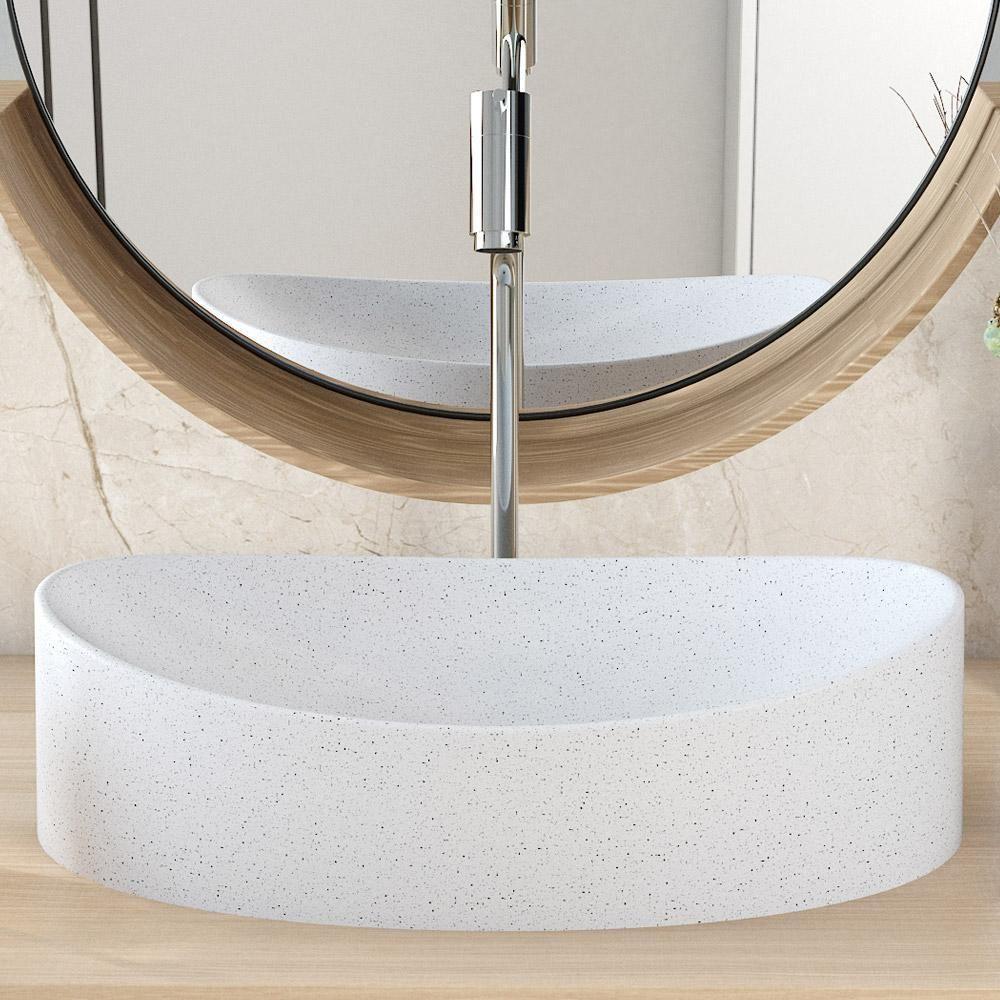 Kit 02 Cubas De Apoio Canoa Para Banheiro Lavabo C01 Bc47w Branco Granit - Lyam - 2