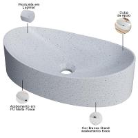 Kit 02 Cubas De Apoio Canoa Para Banheiro Lavabo C01 Bc47w Branco Granit - Lyam