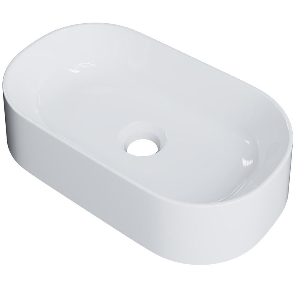 Kit 02 Cubas De Apoio Oval Para Banheiro Lavabo Laila C01 O42w Branco - Lyam - 5