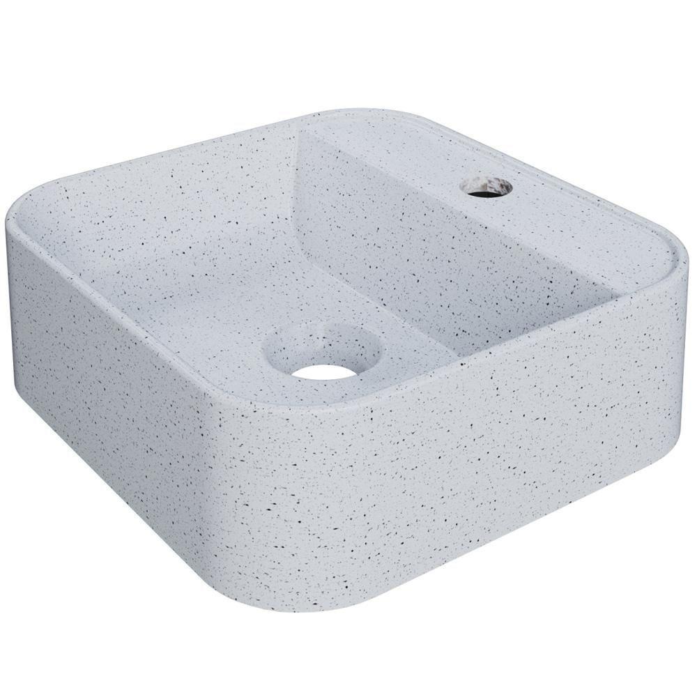 Kit 02 Cubas De Apoio Quadrada Para Banheiro Lavabo C01 Qa31w Branco Granit - Lyam - 5