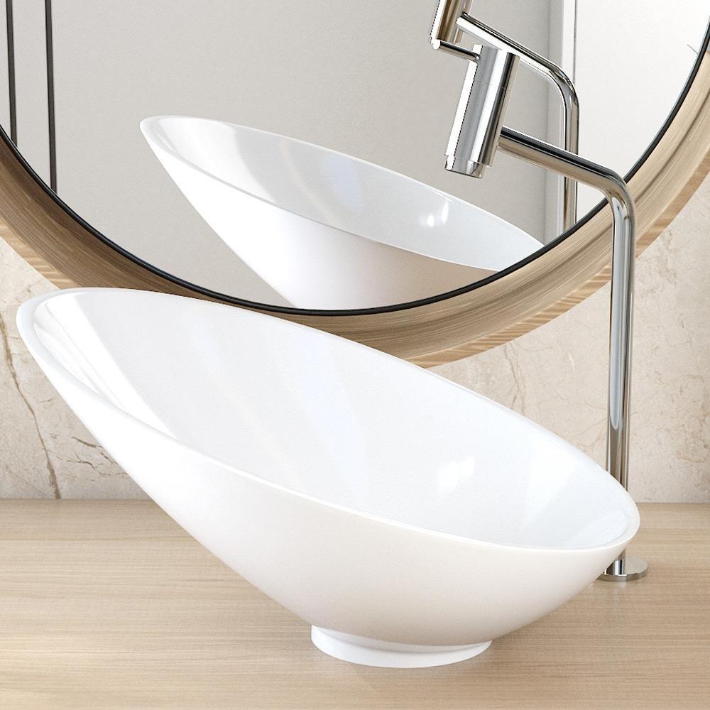 Kit 02 Cubas De Apoio Meia Lua Para Banheiro Lavabo C01 Bm38w Branco - Lyam - 2