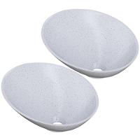 Kit 02 Cubas De Apoio Meia Lua Para Banheiro Lavabo C01 Bm38w Branco Granit - Lyam - 1