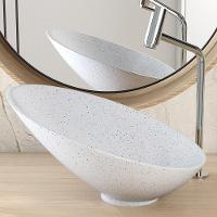 Kit 02 Cubas De Apoio Meia Lua Para Banheiro Lavabo C01 Bm38w Branco Granit - Lyam - 2