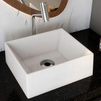 Kit 02 Cubas De Apoio Retangular Para Banheiro Lavabo C01 Rt30w Branco - Lyam - 6