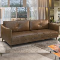 Sofá 3 Lugares Para Sala De Estar Living 244cm Oásis T03 Couro Soft Mel - Lyam Decor - 6