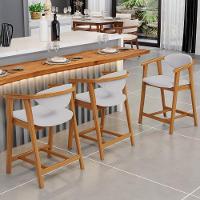 Kit 03 Banquetas Baixa Para Cozinha Sala Jantar Bancada Cecília L02 Linho Cinza - Lyam Decor - 6