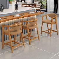 Kit 05 Banquetas Baixa Para Cozinha Sala Jantar Bancada Cecília L02 Bouclê Mostarda - Lyam Decor - 7