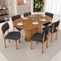 Kit 04 Cadeiras Para Sala De Jantar Cozinha Living Estofada Dara L02 Linho Chumbo - Lyam Decor - 7