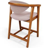 Kit 04 Banquetas Baixa Para Cozinha Sala Jantar Bancada Cecília L02 Bouclê Rosê - Lyam Decor - 2