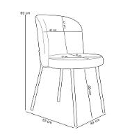Cadeira Para Sala De Jantar Cozinha Estofada Gavi L02 Bouclê Bege - Lyam Decor - 3